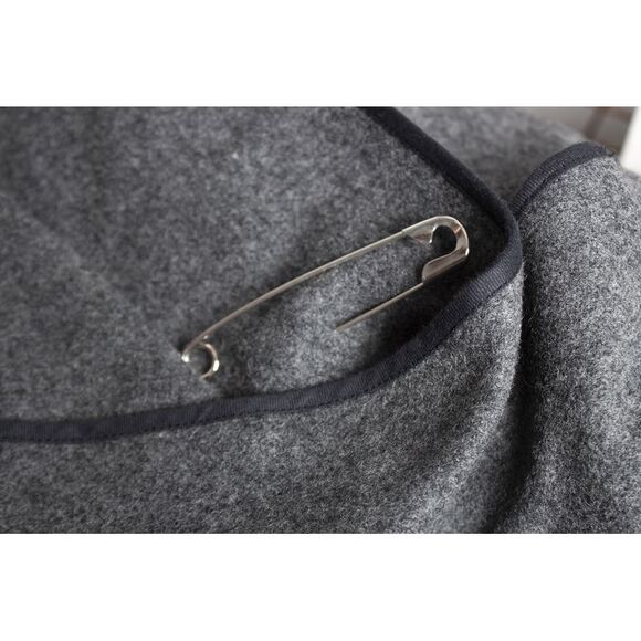 Comme des Garçons gray wool asymmetric coat